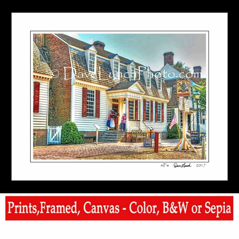 Colonial  Williamsburg Art KINGS ARMS RESTAURANT Williamsburg Virginia Map Williamsburg  Image Skyline Williamsburg Prints By Dave Lynch
